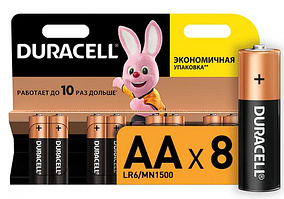 Лужні батарейки Duracell AA (LR06) MN1500 8 шт