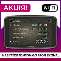 Навигатор для дальнобоя TomTom GO Professional Навигатор для TIR Томтом мапа Европы WiFi стоянки Голосовое упр