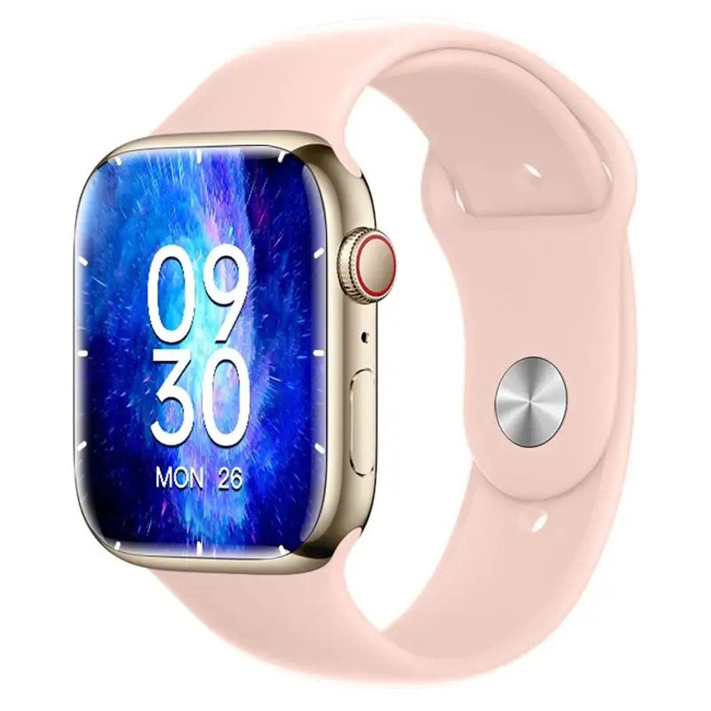 Розумний смарт годинник  Smart watch GS7 PRO MAX з мікрофоном з дзвінком Шагомер Пульсометр Лічильник калорій Рожевий