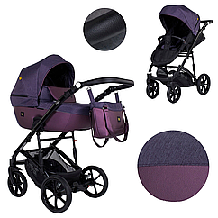 Дитяча коляска 2в1 Expander VIVA  (колір Plum) водовідштовхувальна тканина + еко-шкіра