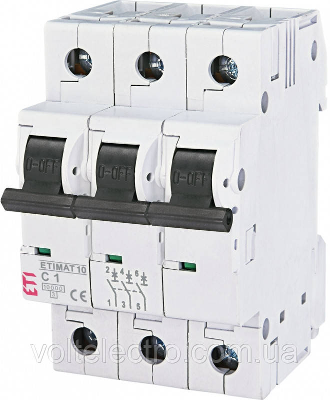 Автоматические выключатели ETIMAT 10AC 1A 3p - фото 1 - id-p17071187