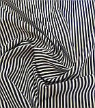 Софт принт дрібна смужка темно-синя, фото 3