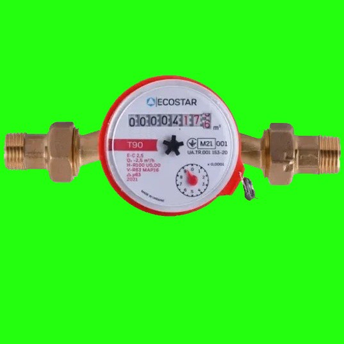 Счетчик горячей воды ECOSTAR DN15 1/2" + гайки + штуцера. (ID ...