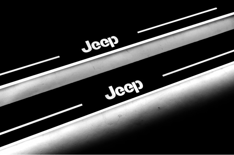 Накладки на пороги для Jeep Cherokee KL з 2014, фото 1