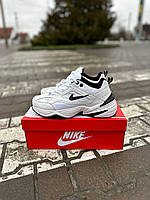 Мужские кроссовки Nike M2K Tekno White/Black (белые с чёрным) спортивные демисезонные кроссы KVDart0315 cross