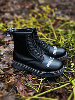 Женские ботинки Dr. Martens Sex Pistols (чёрные) стильные молодёжные осенние сапоги на шнуровке PD6431 cross 40