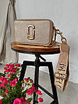 Жіноча сумка клатч Marc Jacobs The Snapshot Full Gold (золотиста) torba0081 стильна на текстильному ремені top, фото 3