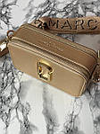 Жіноча сумка клатч Marc Jacobs The Snapshot Full Gold (золотиста) torba0081 стильна на текстильному ремені top, фото 6
