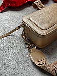 Жіноча сумка клатч Marc Jacobs The Snapshot Full Gold (золотиста) torba0081 стильна на текстильному ремені top, фото 10