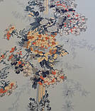 Відріз софт принт квіти на голубому 0,95м, фото 2