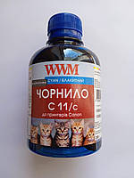 Чернила WWM для Canon CL-511С/CL-513С/CLI-521C 200г Cyan Водорастворимые (C11/C)