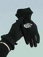 Перчатки The North Face Gloves (черные) PD7440 трикотажные теплые с эластисной стяжкой на запястье cross