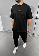 Мужская базовая футболка (черная) Аada1105-13420 качественная повседневная спортивная одежда Турция cross