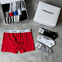 Подарочный набор МЕГА мужского белья 5 трусов и 18 носков (разные цвета) в подарочной упаковке ЛЮКС КАЧЕСТВО