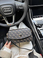Женская подарочная сумка клатч Guess (черная) AS228 стильная красивая сумочка с длинным кожаным ремешком cross
