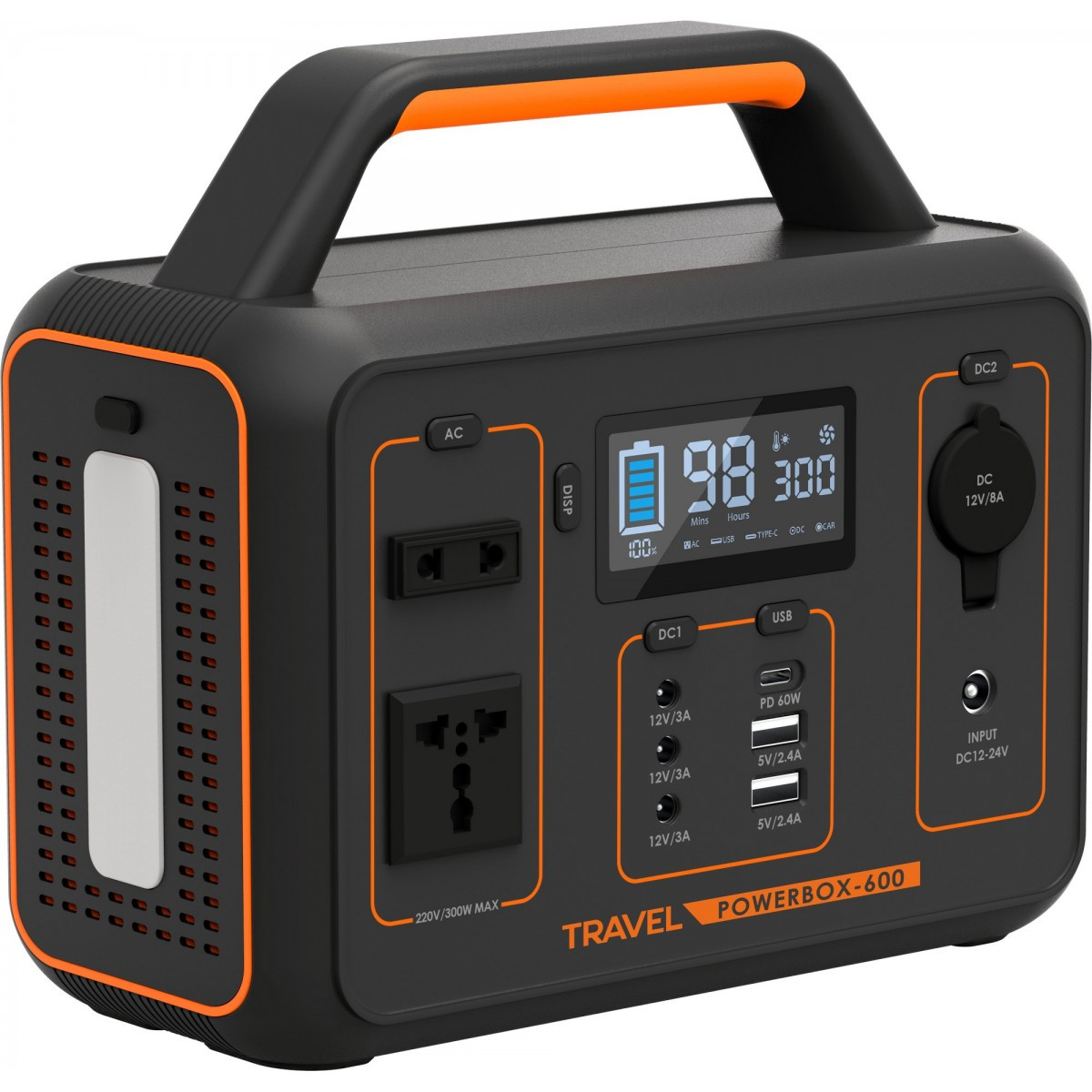 Портативна електростанція Volt Polska TRAVEL POWERBOX 600 (300W) 280Wh, 600 Вт, для зарядки пристроїв, фото 1