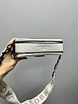 Жіноча подарункова сумка Marc Jacobs Snapphot White Black (біла з чорним) LAMJ050 модна стильна сумочка top, фото 3
