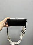 Жіноча подарункова сумка Marc Jacobs Snapphot White Black (біла з чорним) LAMJ050 модна стильна сумочка top, фото 4