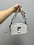 Жіноча подарункова сумка Marc Jacobs Snapphot White Black (біла з чорним) LAMJ050 модна стильна сумочка top, фото 8
