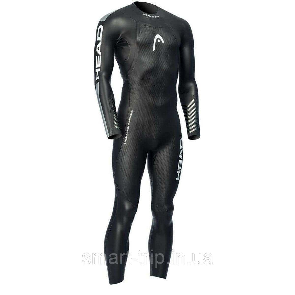 Гідрокостюм для тріатлону Head Black Marlin 4.3.1.5 mm чорний чоловічий M, фото 1