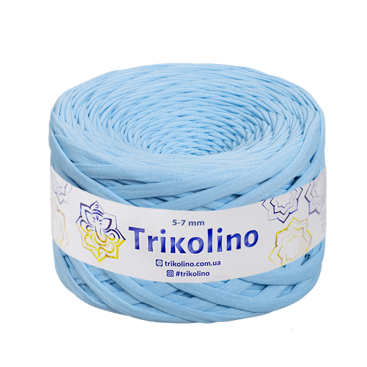 Трикотажна пряжа Trikolino, 5-7 мм., 100 м., Топаз, нитки для в'язання