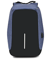 Безопасный городской рюкзак Антивор Body XD с Usb разъёмом Синий