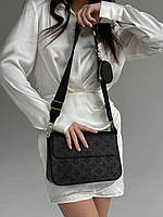 Женская подарочная сумка клатч LV new (Louis Vuitton) (черная) BONO000043 модная стильная красивая сумочка