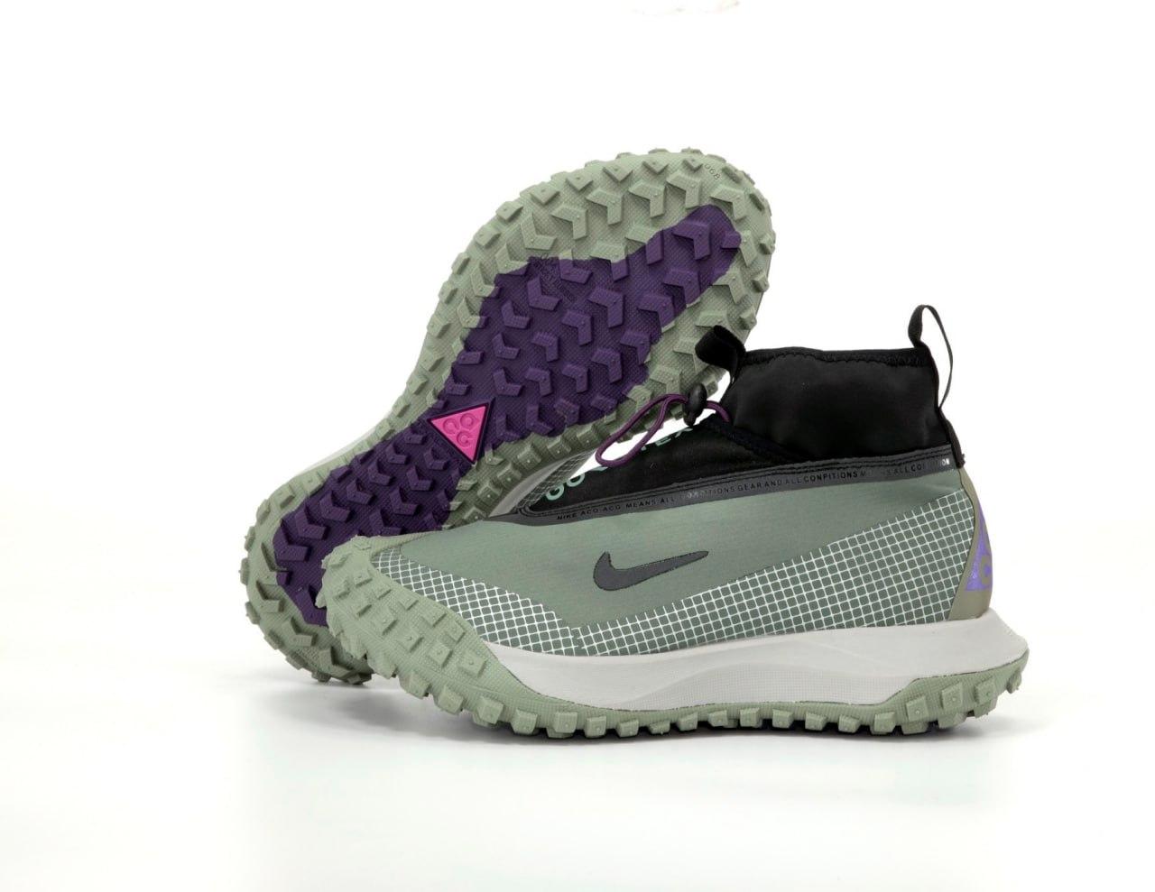 Чоловічі кросівки Nike ACG Mountain Fly GORE-TEX (світло-зелені з чорним) світловідбивні кроси К14234 top, фото 1