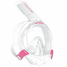 Маска для снорклінгу Mares Sea Vu Dry + біло-рожева повнолицева S/M