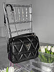 Жіноча сумка Guess Zipper Black (чорна) torba0017 красива стильна на довгому ланцюжку з ремінцем top, фото 4