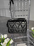 Жіноча сумка Guess Zipper Black (чорна) torba0017 красива стильна на довгому ланцюжку з ремінцем top, фото 5