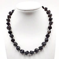 Буси Чорний Агат Кубик 14х10 мм довжина 50 см (Копувати)