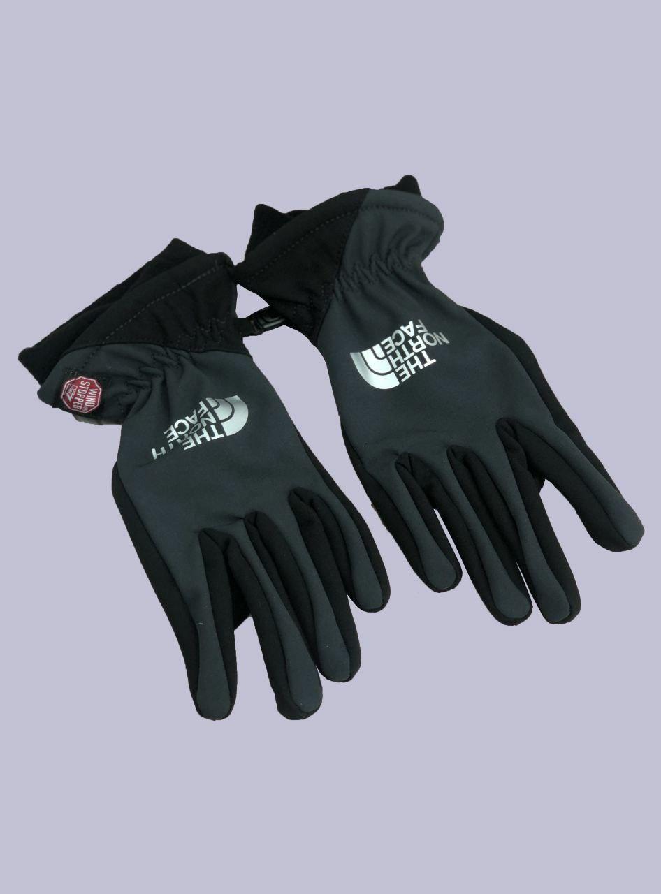 Рукавиці The North Face Gloves Grey (сірі) PD7441 трикотажні теплі з еластичною стяжкою на зап'ястку top