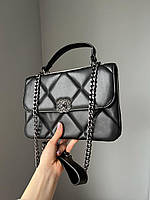 Женская подарочная сумка Chanel Black (черная) AS216 стильная деловая сумочка на декоративной цепочке top