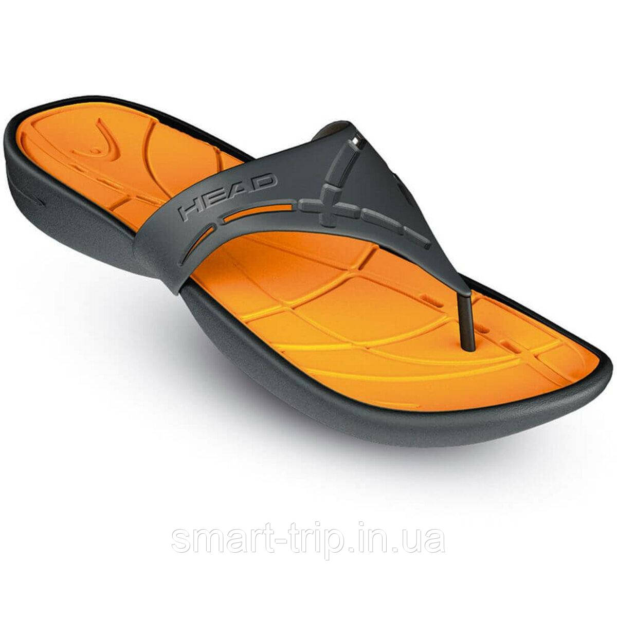 Тапочки Head Chrono Thong чорно-помаранчеві чоловічі 46