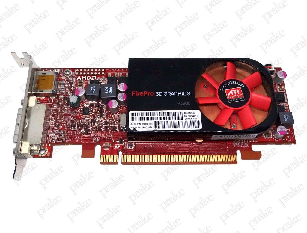 Видеокарта ATI FirePro V3800 512Mb PCI-Ex DDR3 64bit (DVI + DP) низкопрофильная - фото 2 - id-p1727676570