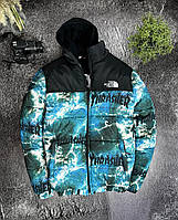 Стильный зимний пуховик The North Face | Теплая зеленая мужская куртка | Куртка зимняя THRASHER с молниями L