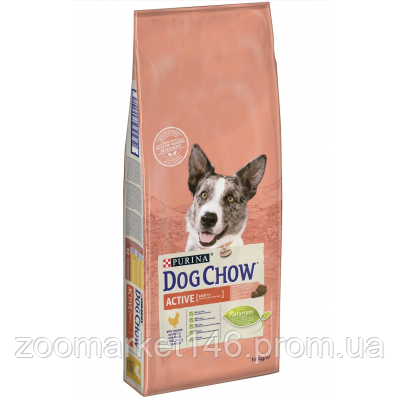 Dog Chow Active Chicken, сухий корм для дорослих активних собак, з куркою, 14 кг
