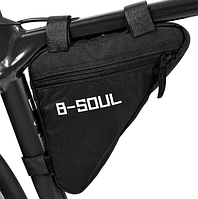 Велосипедная сумка треугольник под раму велосипеда черная B-Soul, велосумка на раму велосипеда