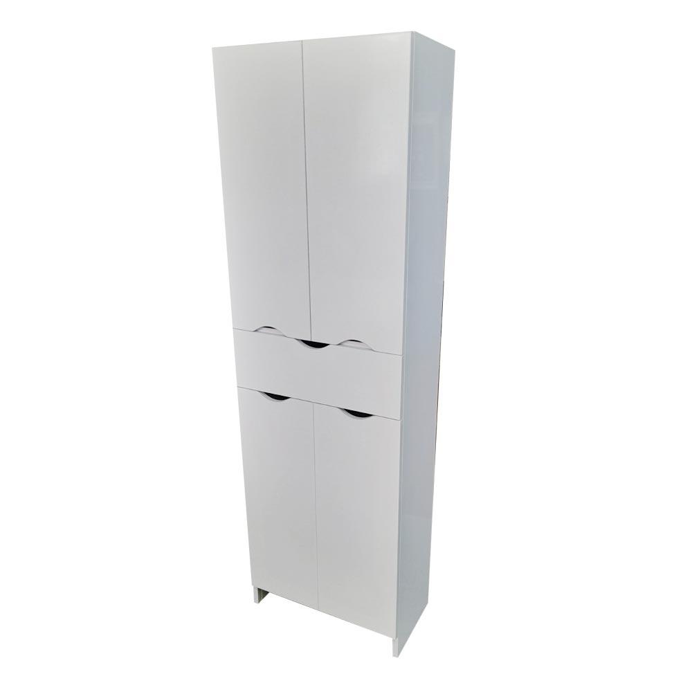 Шафа пенал у ванну пластикова, підлогова Smile 60 см