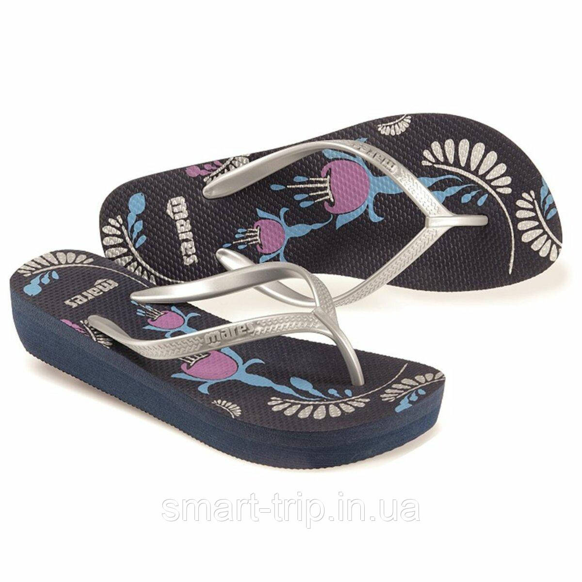 В'єтнамки Mares Slipper Flora синьо-сірі 36