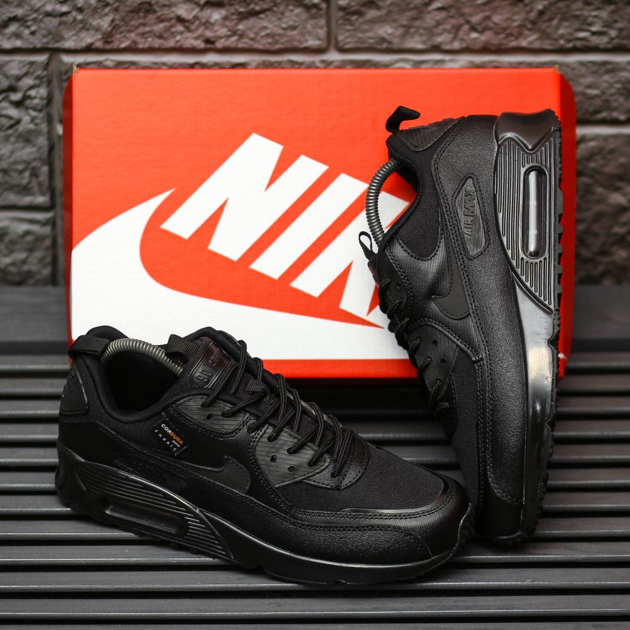Чоловічі кросівки Nike Air Max 90 Surplus (чорні) повсякденні зручні демі кроси 2207 top, фото 1
