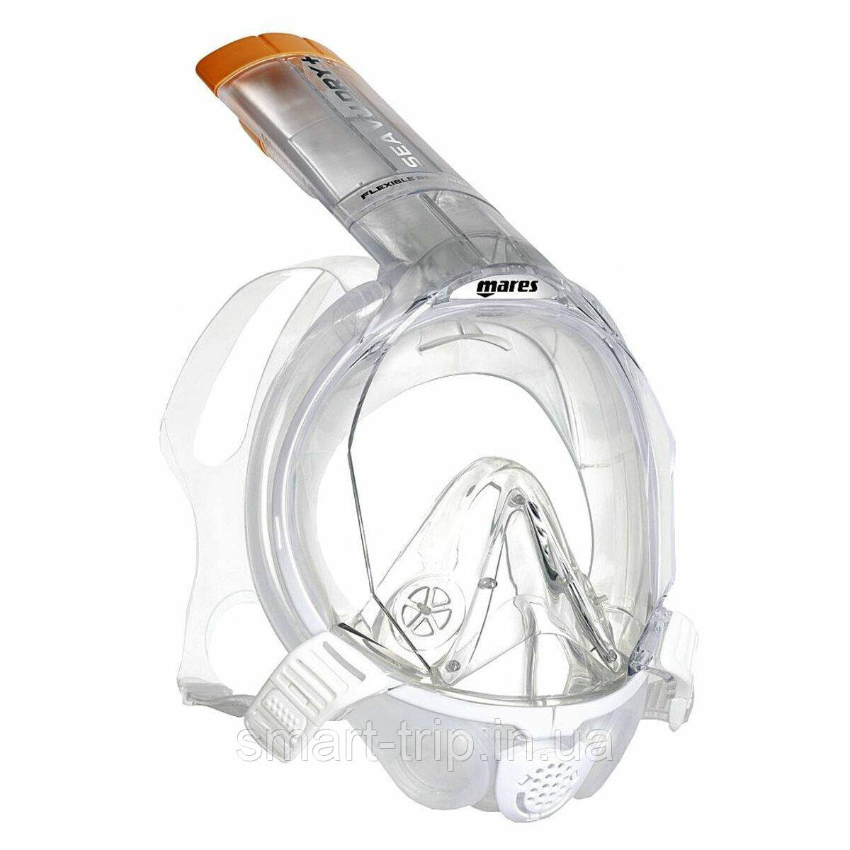 Маска для снорклінгу Mares Sea Vu Dry + біла повнолицева L/XL