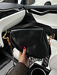 Жіноча сумка клатч Dior Sadlle Black New (чорна) BONO56836 красива стильна не стандартної форми top, фото 4