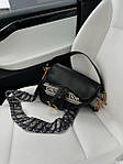 Жіноча сумка клатч Dior Sadlle Black New (чорна) BONO56836 красива стильна не стандартної форми top, фото 8