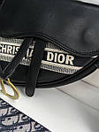 Жіноча сумка клатч Dior Sadlle Black New (чорна) BONO56836 красива стильна не стандартної форми top, фото 10