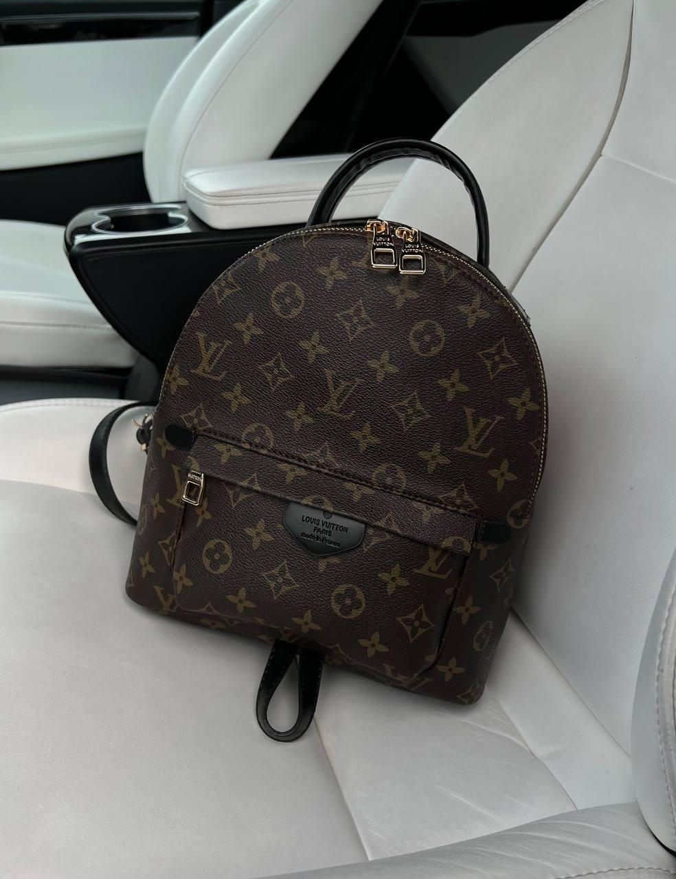 Жіночий стильний рюкзак LV Backpack Brown Black (коричневий) BONO4048 красивий невеликий міський top