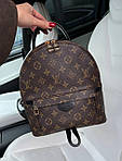 Жіночий стильний рюкзак LV Backpack Brown Black (коричневий) BONO4048 красивий невеликий міський top, фото 3