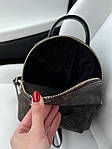 Жіночий стильний рюкзак LV Backpack Brown Black (коричневий) BONO4048 красивий невеликий міський top, фото 4