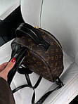 Жіночий стильний рюкзак LV Backpack Brown Black (коричневий) BONO4048 красивий невеликий міський top, фото 5